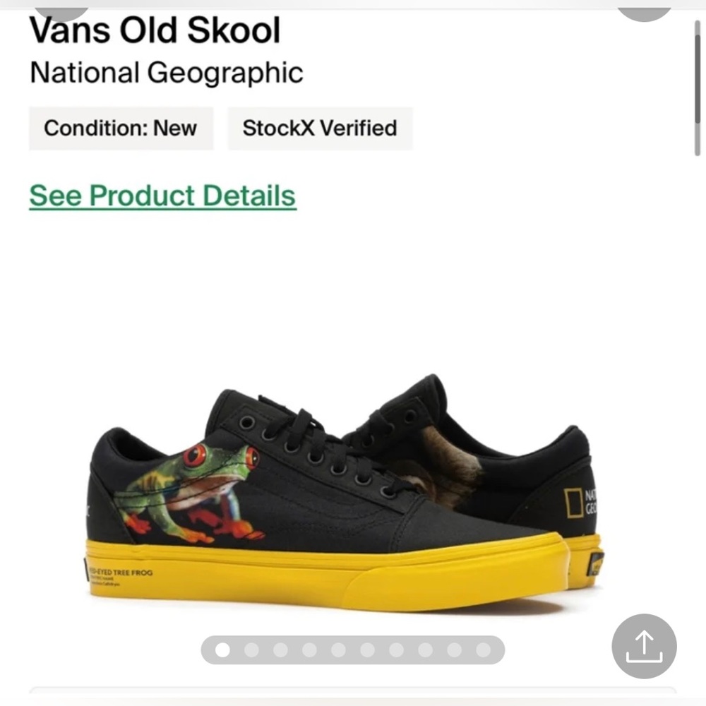 **Sold** NEW Vans x National Geographic Old Skool Black & Yellow Skate Shoes
